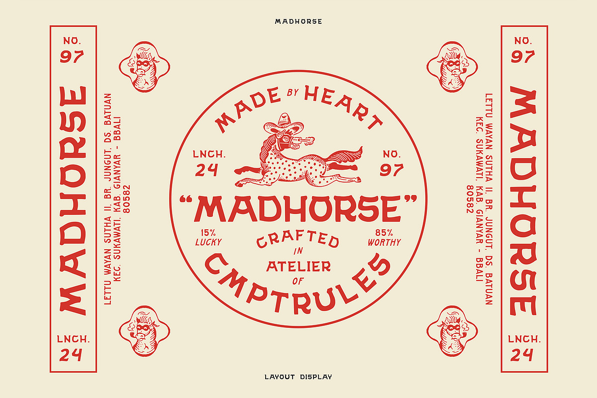 Madhorse Western Font, a Sans Serif Font by Cmptrules (Photo 4 of 7)
