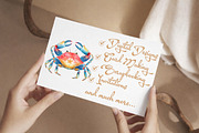 Watercolor Crab Clipart, an Illustration by Libby Wishes (Thumbnail 5 of 7)