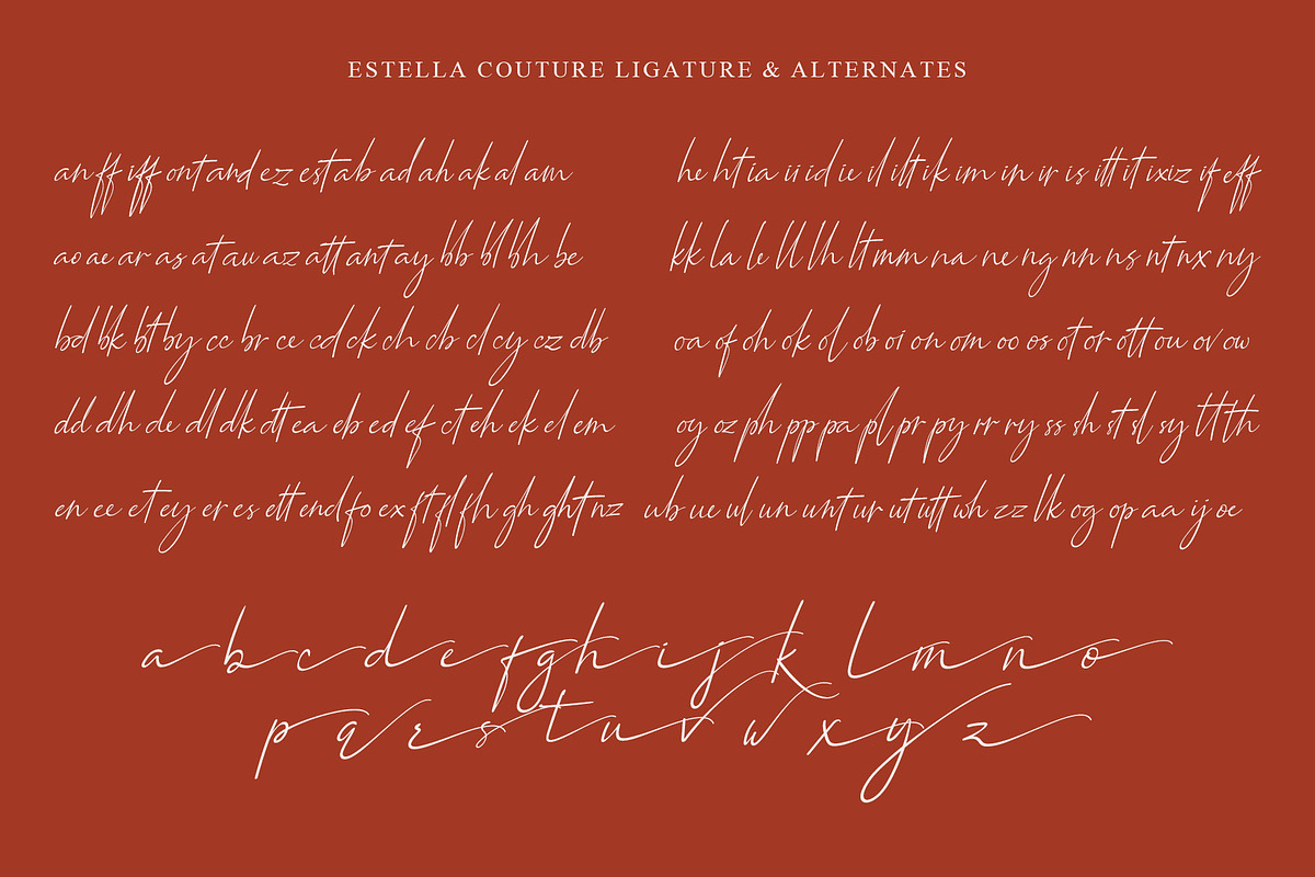 Estella Couture - Signature Font, a Handwritten Font by Almeera Std (Photo 4 of 10)