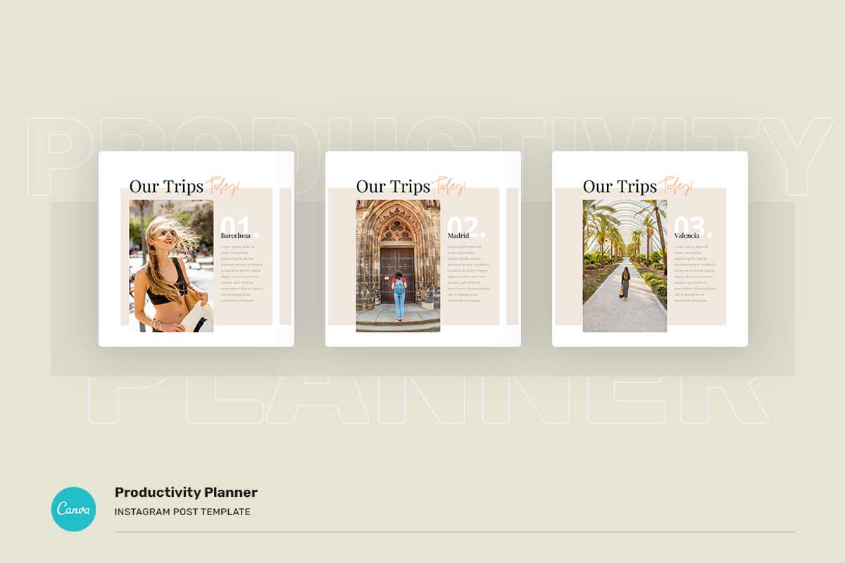 Productivity Planner Instagram Canva, a Social Media Template by peterdraw (Photo 5 of 14)