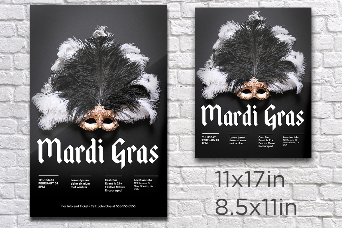 2022 Mardi Gras Party Poster Pack