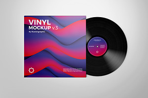 Vinyl Record Mockup V.3 - 9 Views