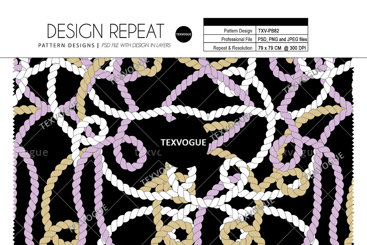 Rope Chain - Seamless Patterns, a Pattern Graphic by texvogue (Photo 2 of 13)