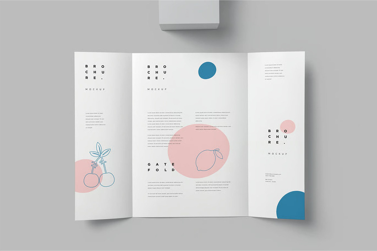 A4 Gate Fold Brochure Mockup, an Advertising Mockup by megostudi0 (Photo 1 of 2)