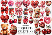 Coquette Valentine Clipart Bundle, an Illustration by Designworld (Thumbnail 1 of 6)