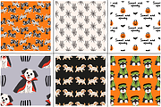 20 Halloween Dogs Seamless Patterns, a Pattern Graphic by Zeukaa (Thumbnail 6 of 10)