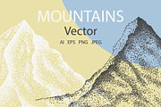 MOUNTAINS Vector Illustration, a Graphic by Nastya Draws (Thumbnail 1 of 2)