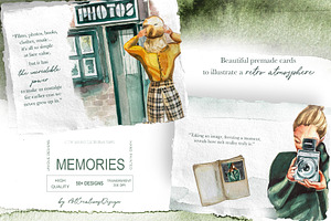 Watercolor Memories Clipart Set