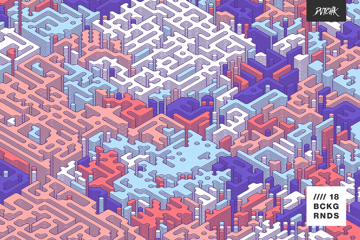 Isometric Vector | Rounded Shapes, a Background Graphic by dvtchk (Photo 11 of 12)