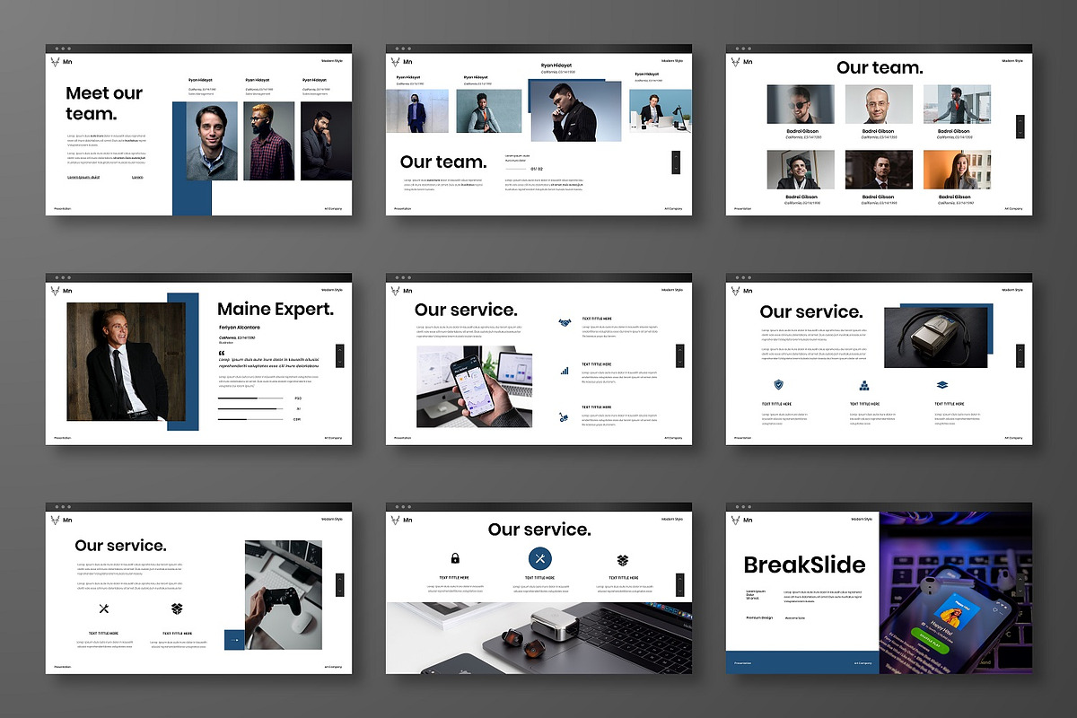 Maine - Business Google Slide Templa, a Presentation Template by Dens Creative Studio (Photo 5 of 12)