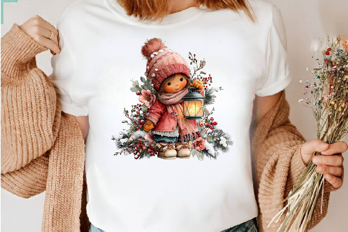 Christmas Girl clipart, a Seasonal Illustration by CreationArt (Photo 6 of 7)