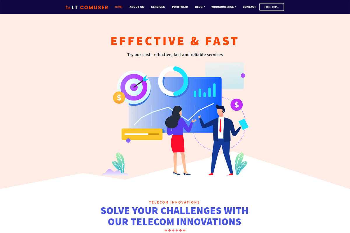 LT Comuser Business WordPress Theme, a WordPress Template by LTheme (Photo 1 of 2)