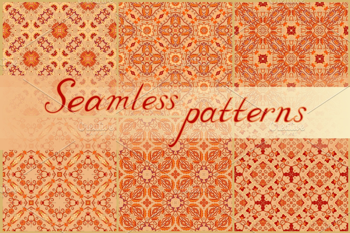 22 seamless orange patterns