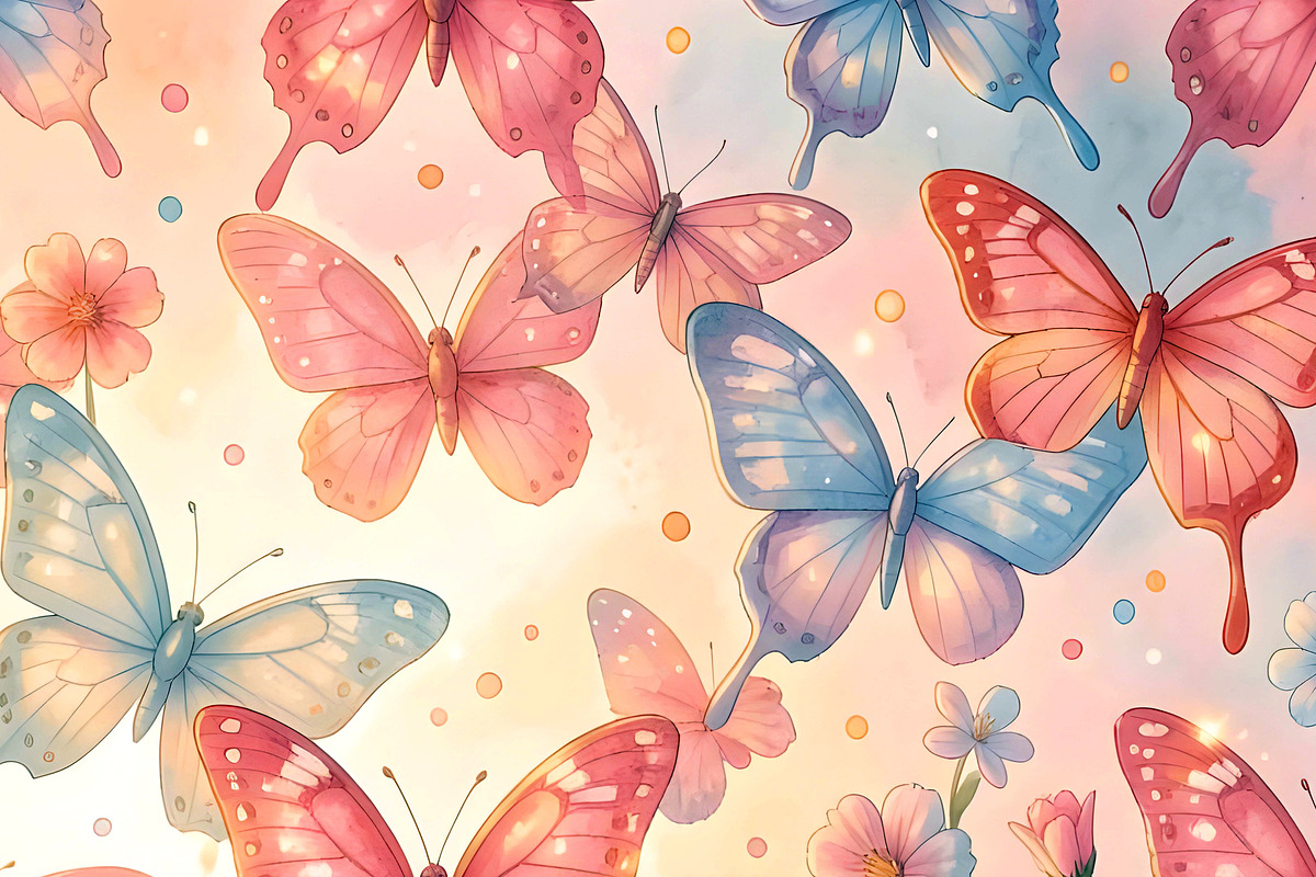 Butterfly Background, an Animal Illustration by Sharon Schwalbe (Photo 5 of 6)