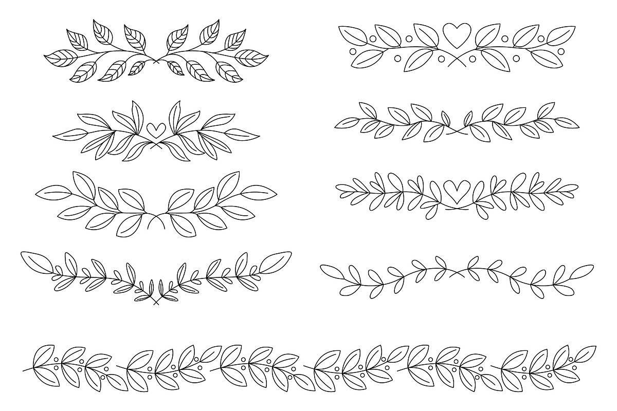 Hand drawn elegant dividers, an Object Graphic by Tiger and Flower (Photo 6 of 16)