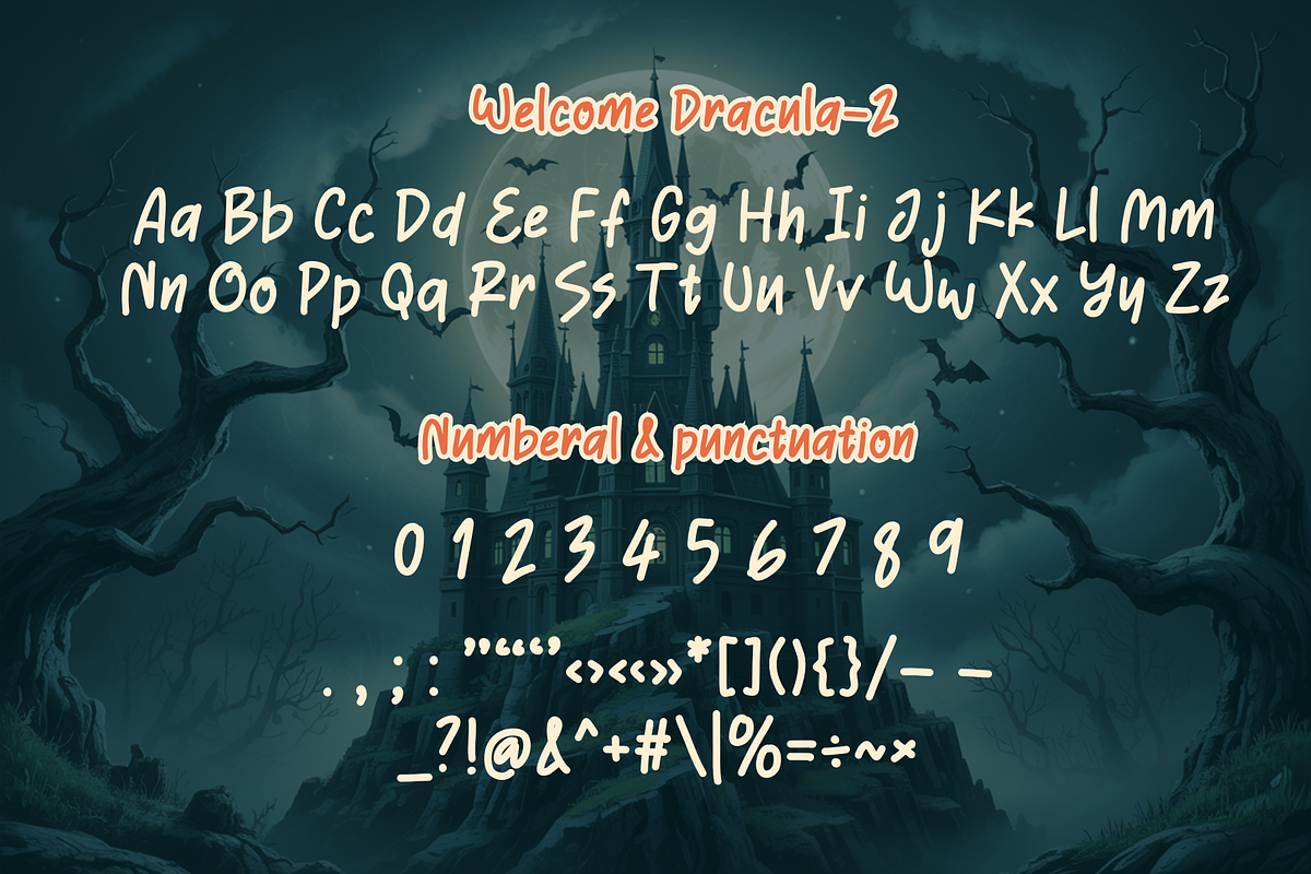 Welcome Dracula is a Halloween font, a Handwritten Font by Brown Cupple (Photo 12 of 12)