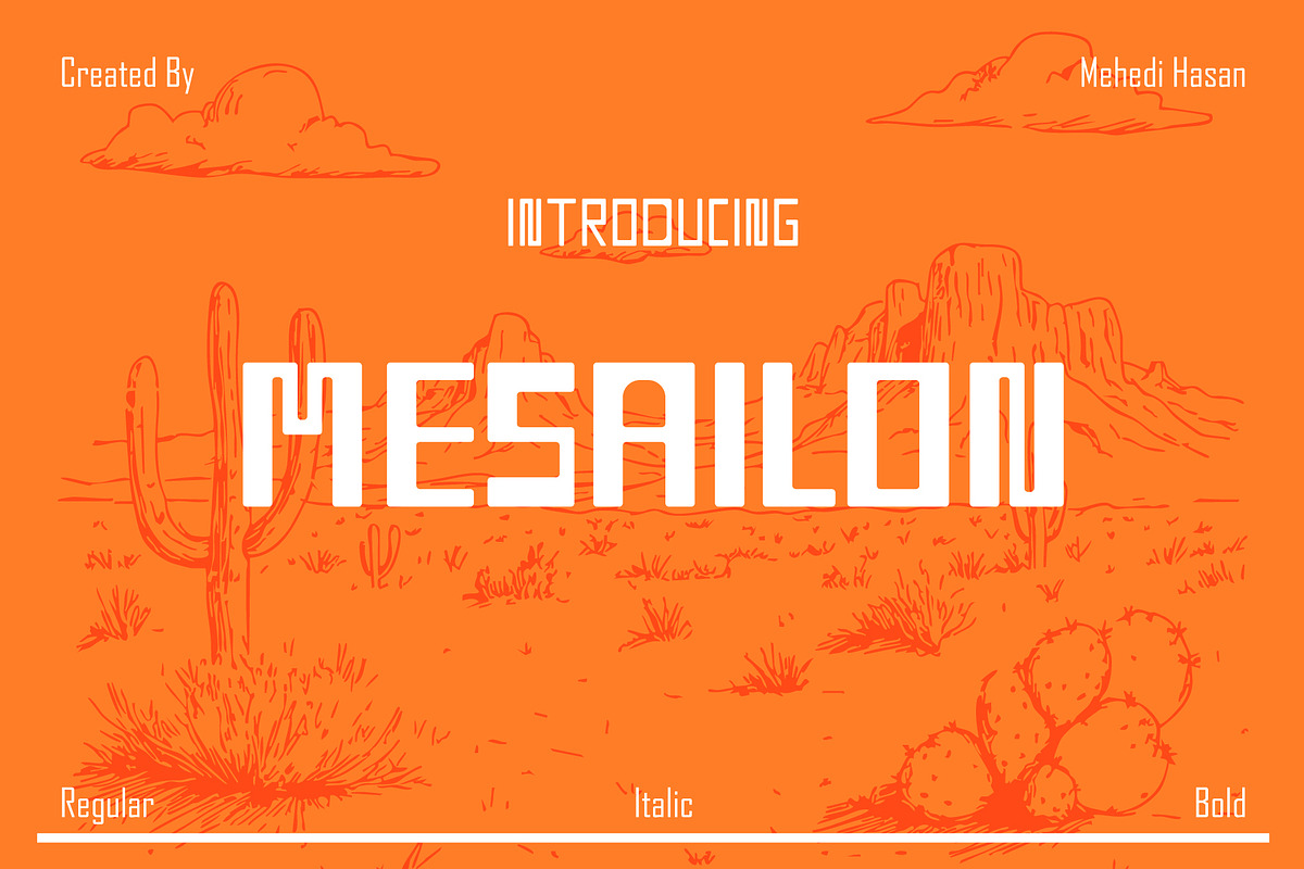 Masailon – Display Font Family., a Font by Mehedi Hasan (Photo 1 of 9)