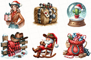 Watercolor Western Christmas Clipart, an Illustration by OK Design (Thumbnail 4 of 5)