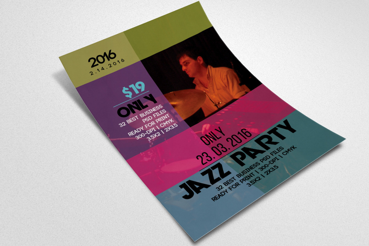 Jazz Flyer & Poster Template, a Flyer Template by Business Flyers (Photo 2 of 2)