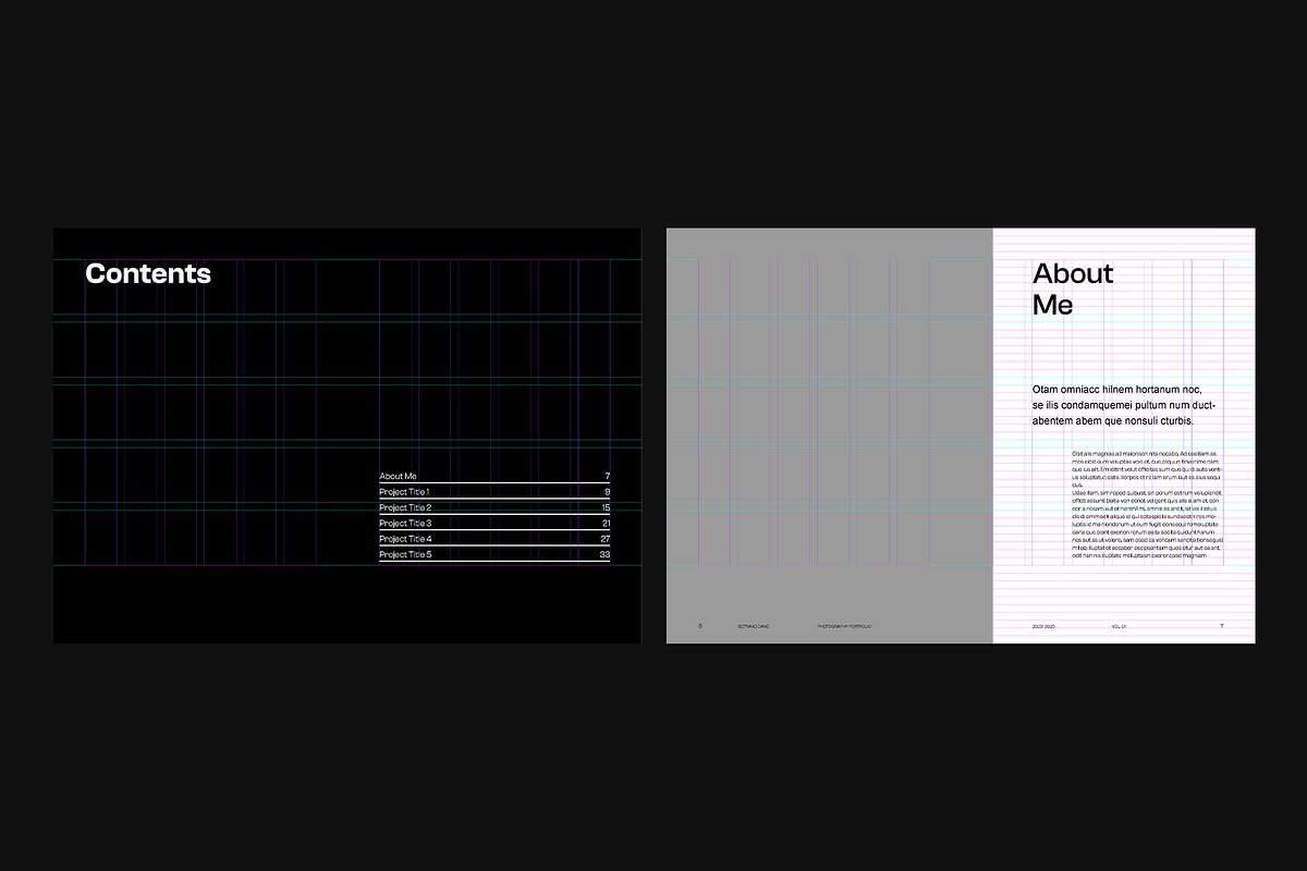 A4 Potrait Portofolio Layout Template
