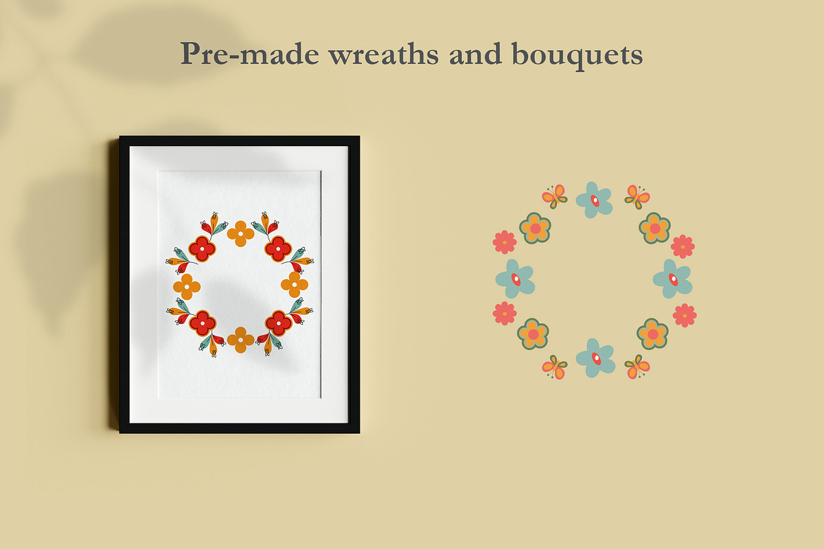 MidCentury 60s 70s Retro Floral set, an Object Graphic by Sofico (Photo 15 of 16)