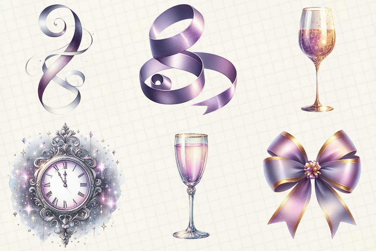 Purple New Year 2026 Sublimation, an Illustration by DreamCafeArt (Photo 4 of 6)