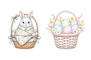 Easter Basket Clipart PNG Bundle, an Illustration by SinaCreation (Thumbnail 5 of 11)