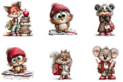 Back To School Animals Watercolor, a Seasonal Illustration by CreationArt (Thumbnail 4 of 5)