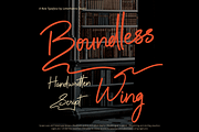 Boundless Wing Handwritten Font, a Handwritten Font by Letterhanna Studio (Thumbnail 1 of 12)