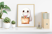 Watercolor Kawaii Spooky Clipart, an Illustration by Canvas Craft (Thumbnail 4 of 7)