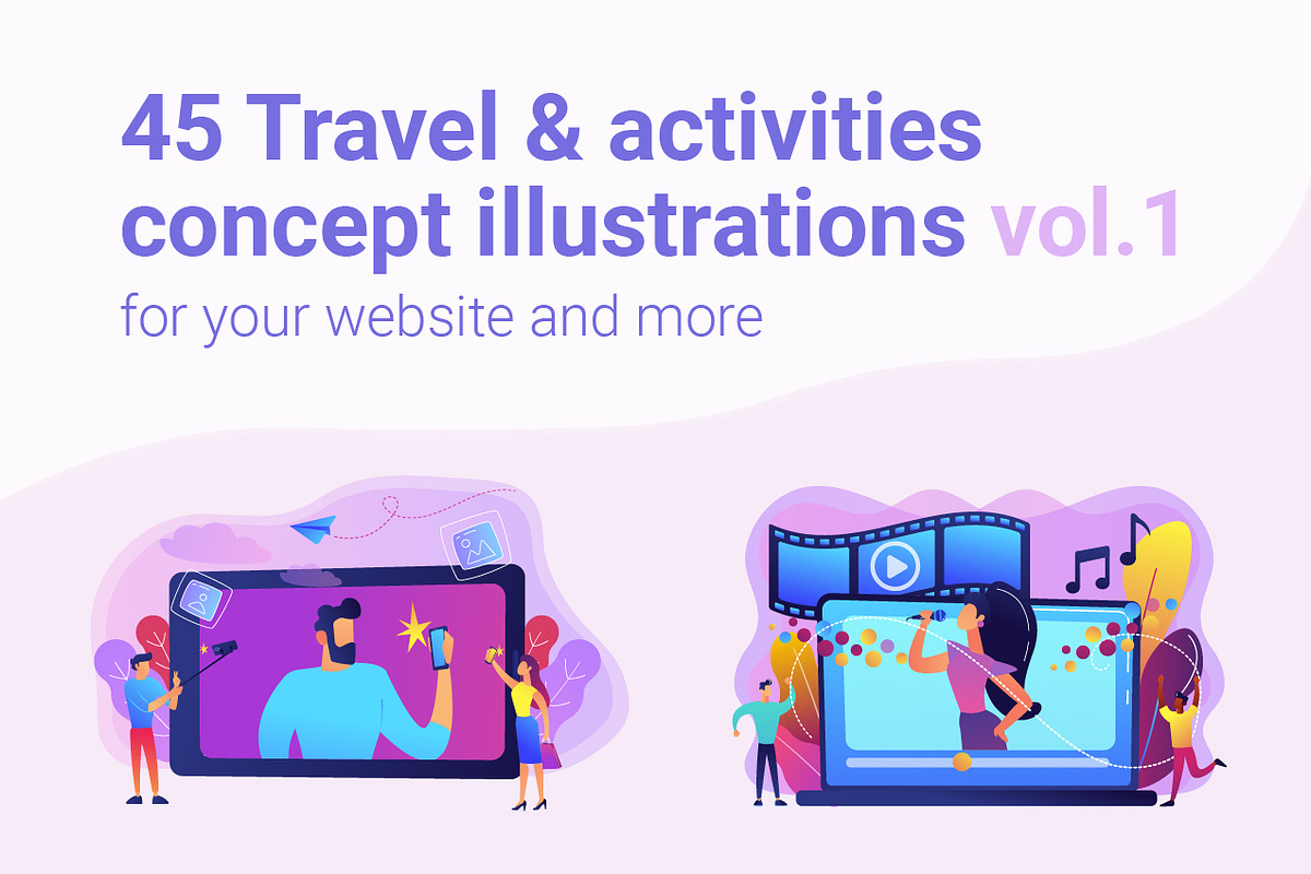 Travel concept illustrations, an UI Kit Template by Visual Generation (Photo 1 of 13)