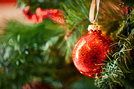 All the trimmings are on the tree, a Photo by Peopleimages.com