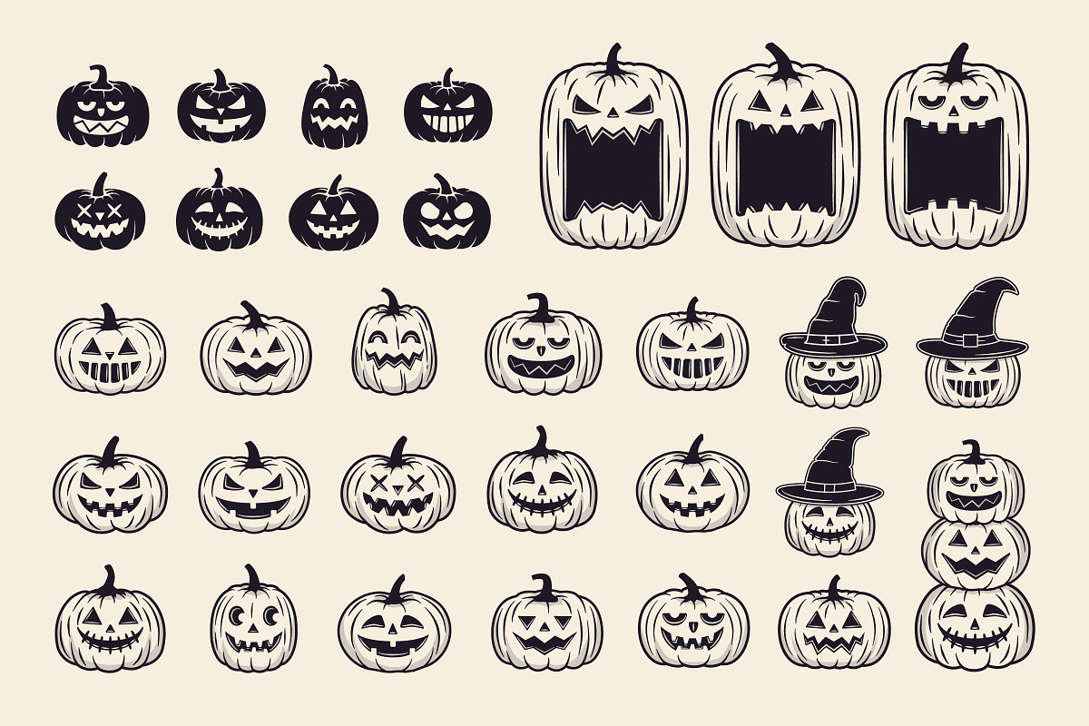 Halloween Pumpkins clipart, an Object Graphic by DenysHolovatiuk (Photo 3 of 8)