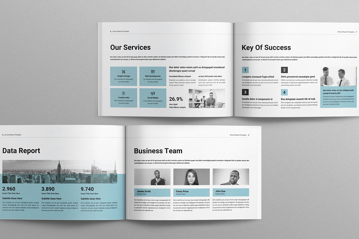 Annual Report Template Landscape, a Brochure Template by Work-Envance (Photo 3 of 9)