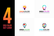 Set of Colorful lightbulb logo, a Branding & Logo Template by Lucky Creative (Thumbnail 1 of 5)