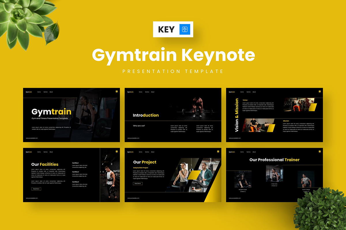 Gymtrain - Keynote Templates, a Presentation Template by Deepslide Studio (Photo 4 of 6)