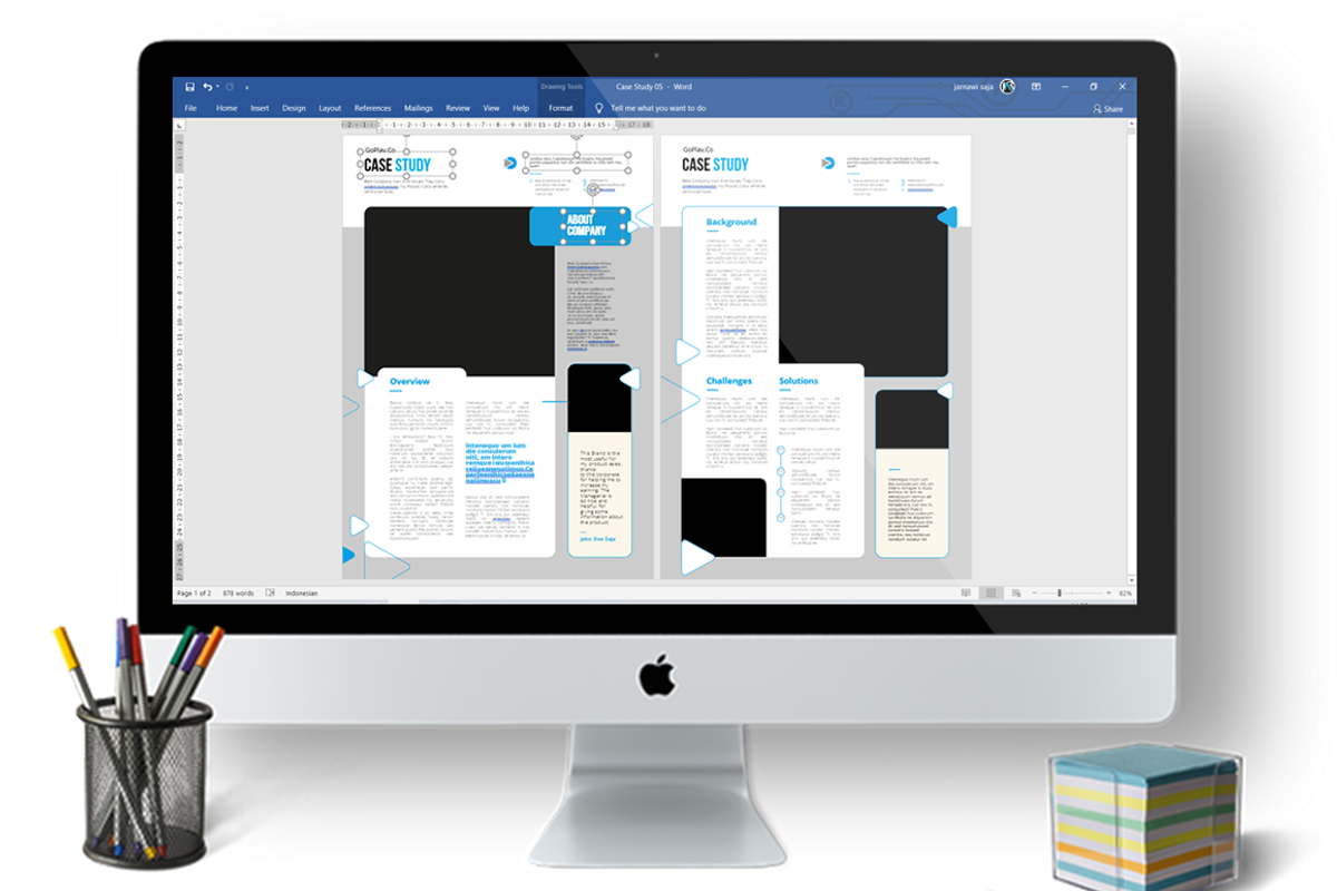 Case Study Template 05, a Stationery Template by spidergraph (Photo 6 of 6)