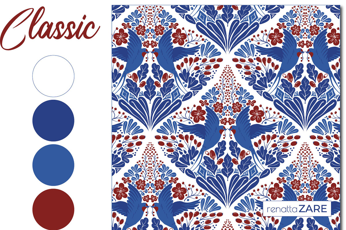 SWALLOW pattern collection, a Pattern Graphic by RenattaZare (Photo 11 of 17)