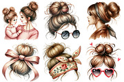 Mothers Day Messy Bun Clipart, an Illustration by Sublimation Artist (Thumbnail 2 of 6)