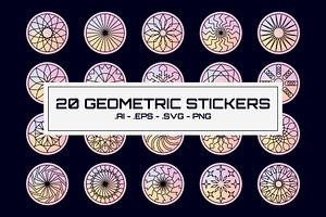 20 Geometric Stickers