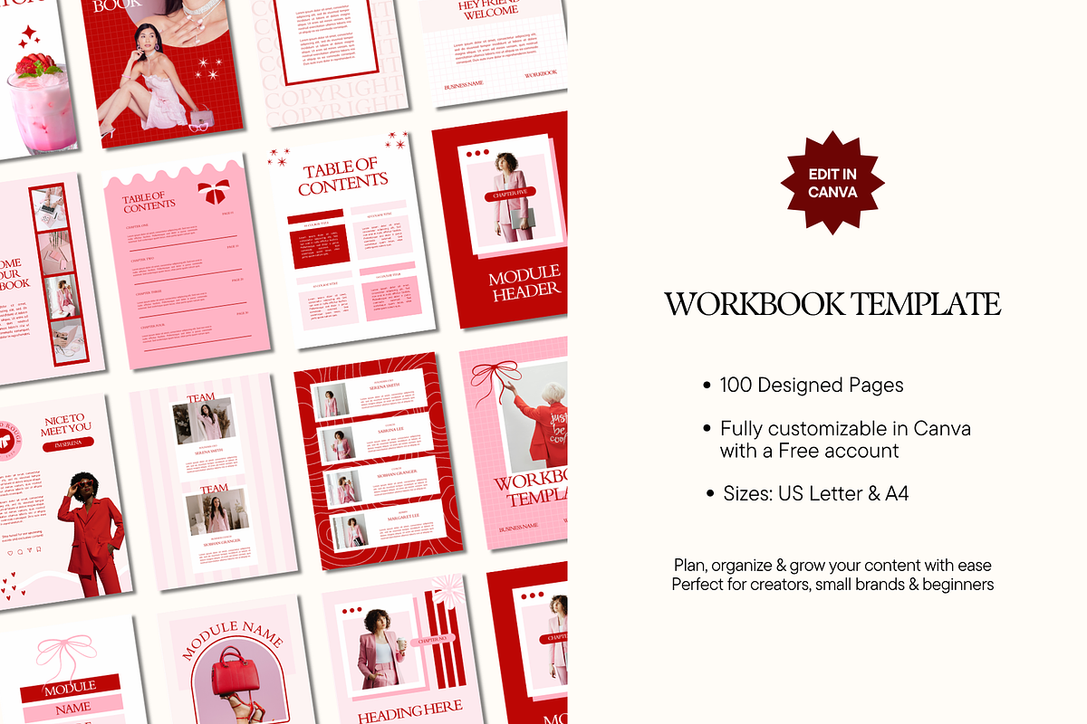 Pink Ebook Template Canva, a Marketing Template by Anna Design Studio (Photo 2 of 11)