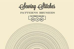 Sewing Stitches Patterns Brushes