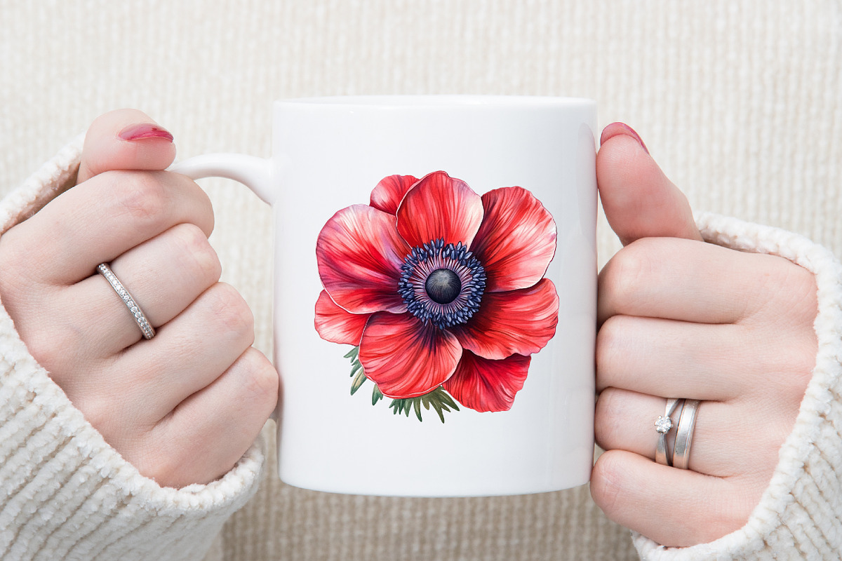 Watercolor Christmas Flowers Clipart, an Illustration by Sublimation Artist (Photo 5 of 6)