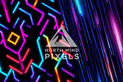 12 Neon Glow Digital Papers, a Pattern Graphic by NorthWindPixels (Thumbnail 4 of 4)