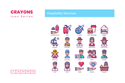 80 Hospitality Services  Icons, an Icon by Flat Icons (Thumbnail 2 of 9)