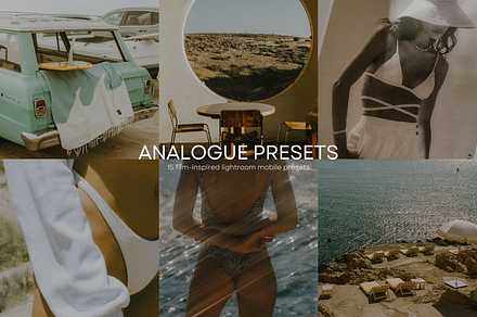 15 ANALOG LIGHTROOM MOBILE PRESETS, a Preset Add-On by AmuletPresets