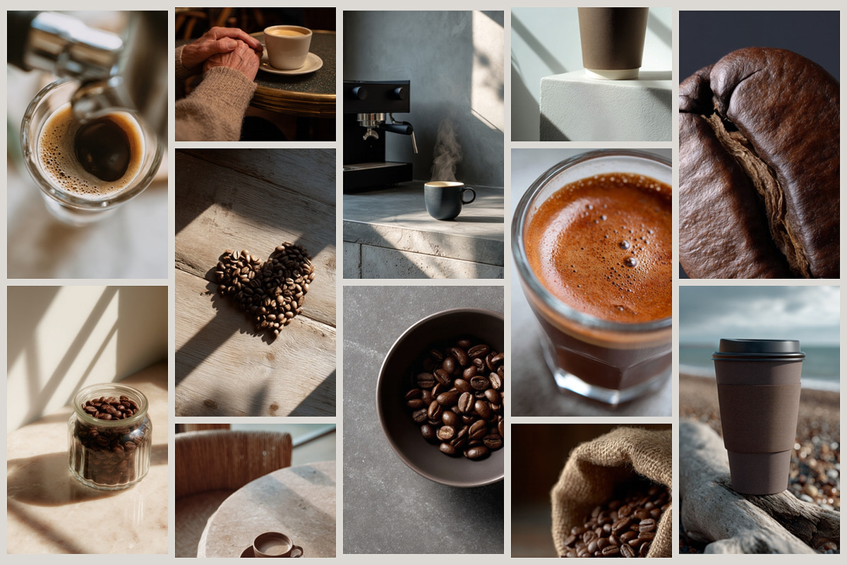 Coffee Aesthetic Background Set, a Food & Drink Photo by AI Petr Creative Agency (Photo 5 of 7)
