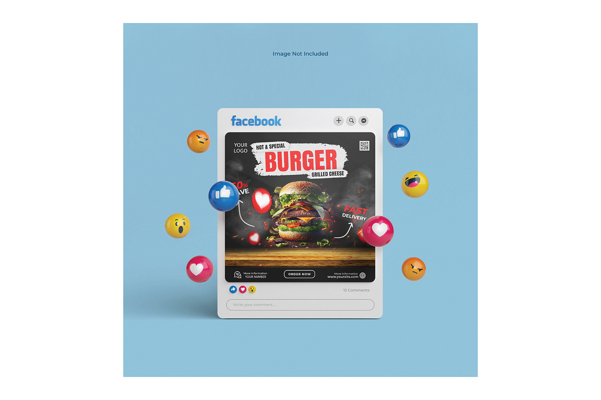 Burger Restaurant Flyer Design, a Flyer Template by YUDesignStore (Photo 6 of 6)