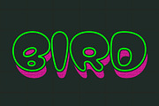 Bird Text Effect Design, a Layer Style Add-On by CreativeShaper (Thumbnail 2 of 2)