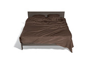 Brown Wooden Double Bed 3D Model, an Object 3D Model by rebrandy (Thumbnail 4 of 10)